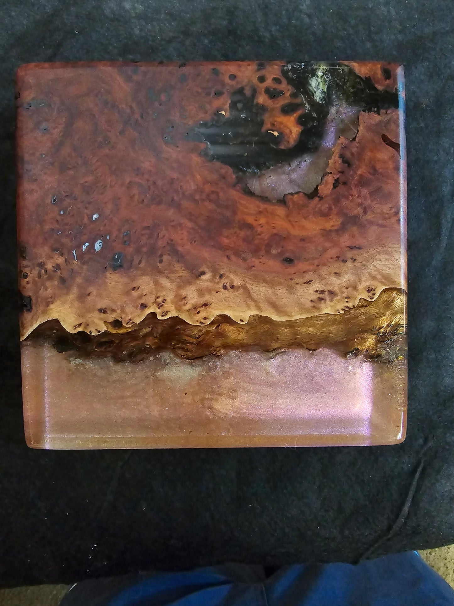 Apple epiphyllum red redgum burl block