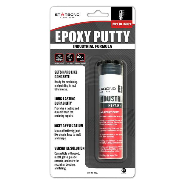 High Temperature Resistance White Epoxy Putty (2 oz.)