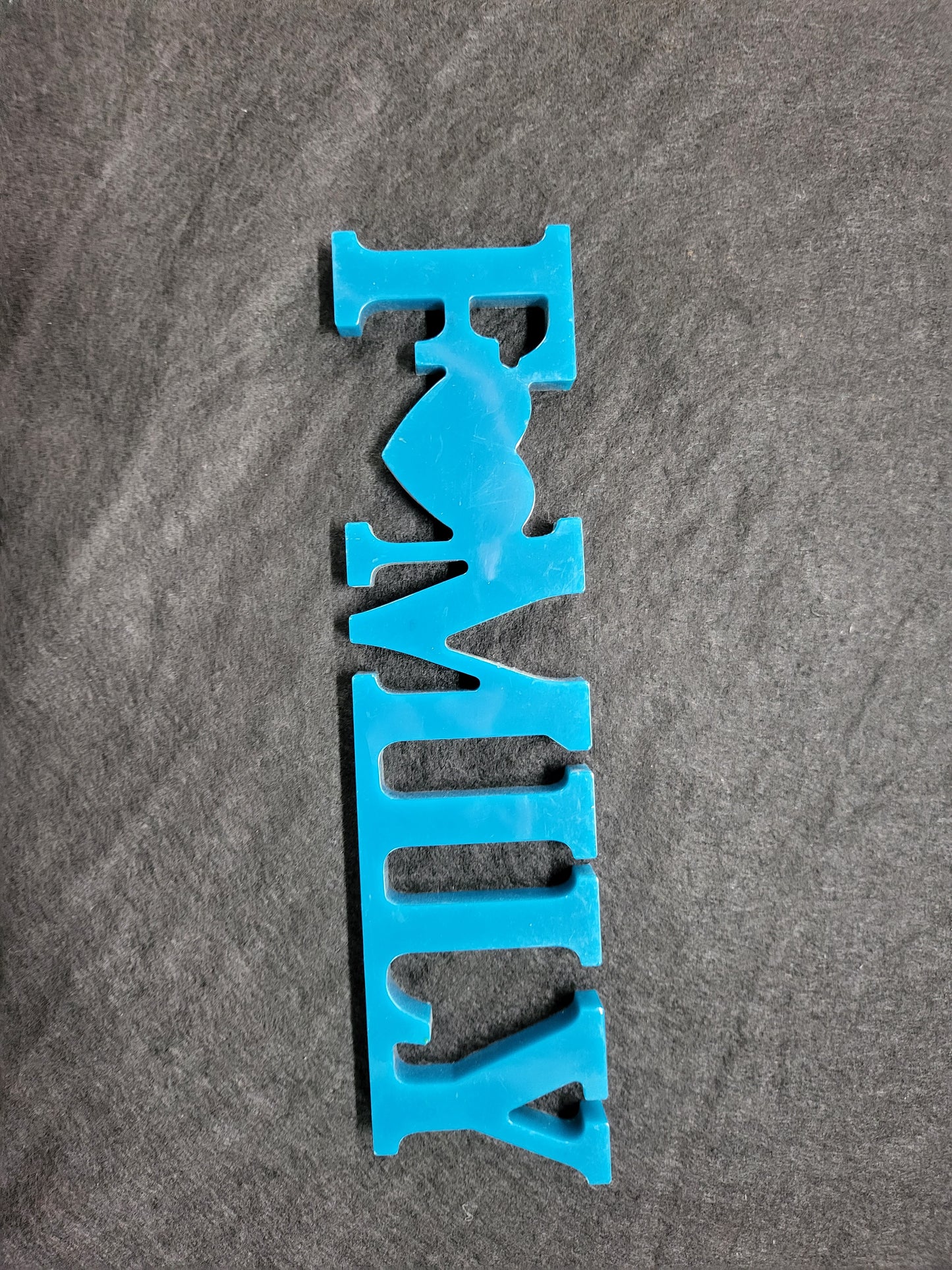 Teal Family Resin Sign