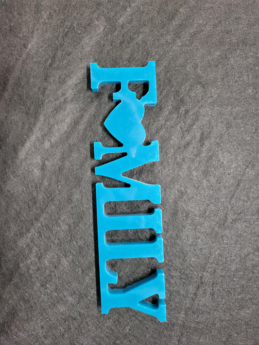 Teal Family Resin Sign