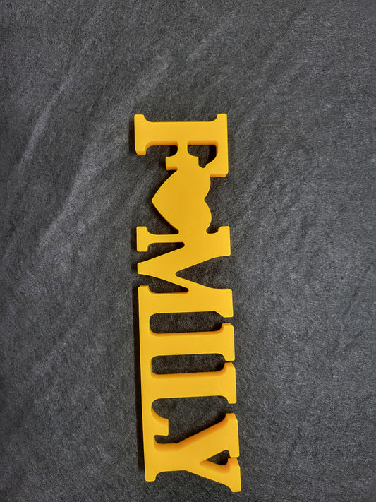 Orange Family Resin Sign